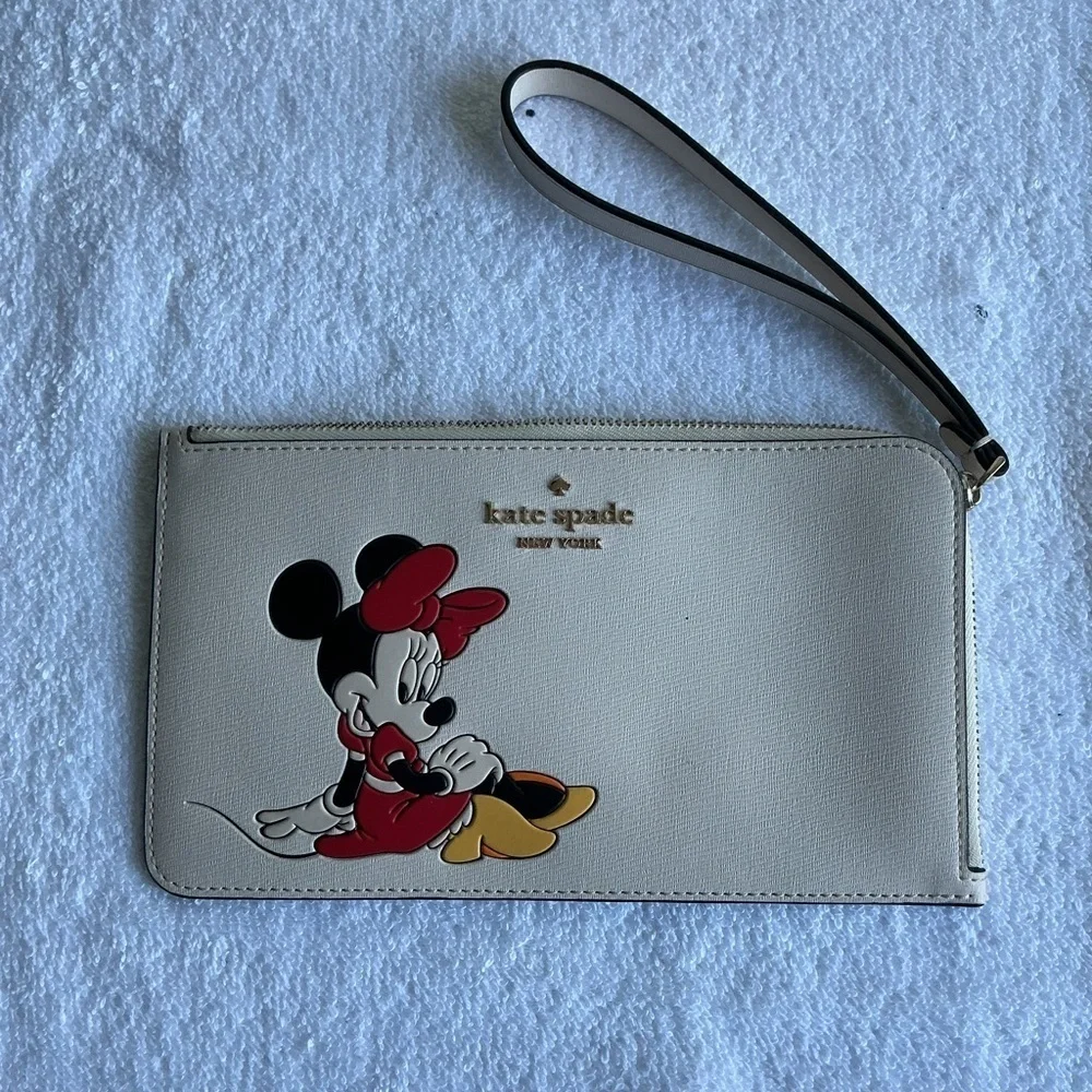 Kate Spade Disney X Kate Spade New York Minni  L-Zip Wristlet.
